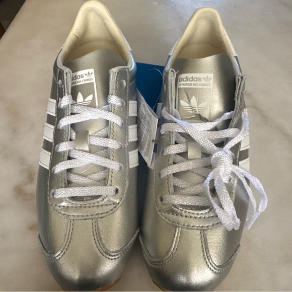 SIZE 5 WOMENS - ADIDAS Wmns Country OG 'Silver Metallic'  NEW - Picture 6 of 6